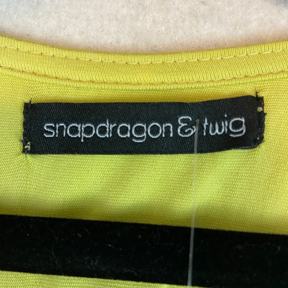 Snapdragon & Twig Emmy Dress Size‎ M Lime Green Lagenlook Asymmetric Pocketed - Picture 6 of 9